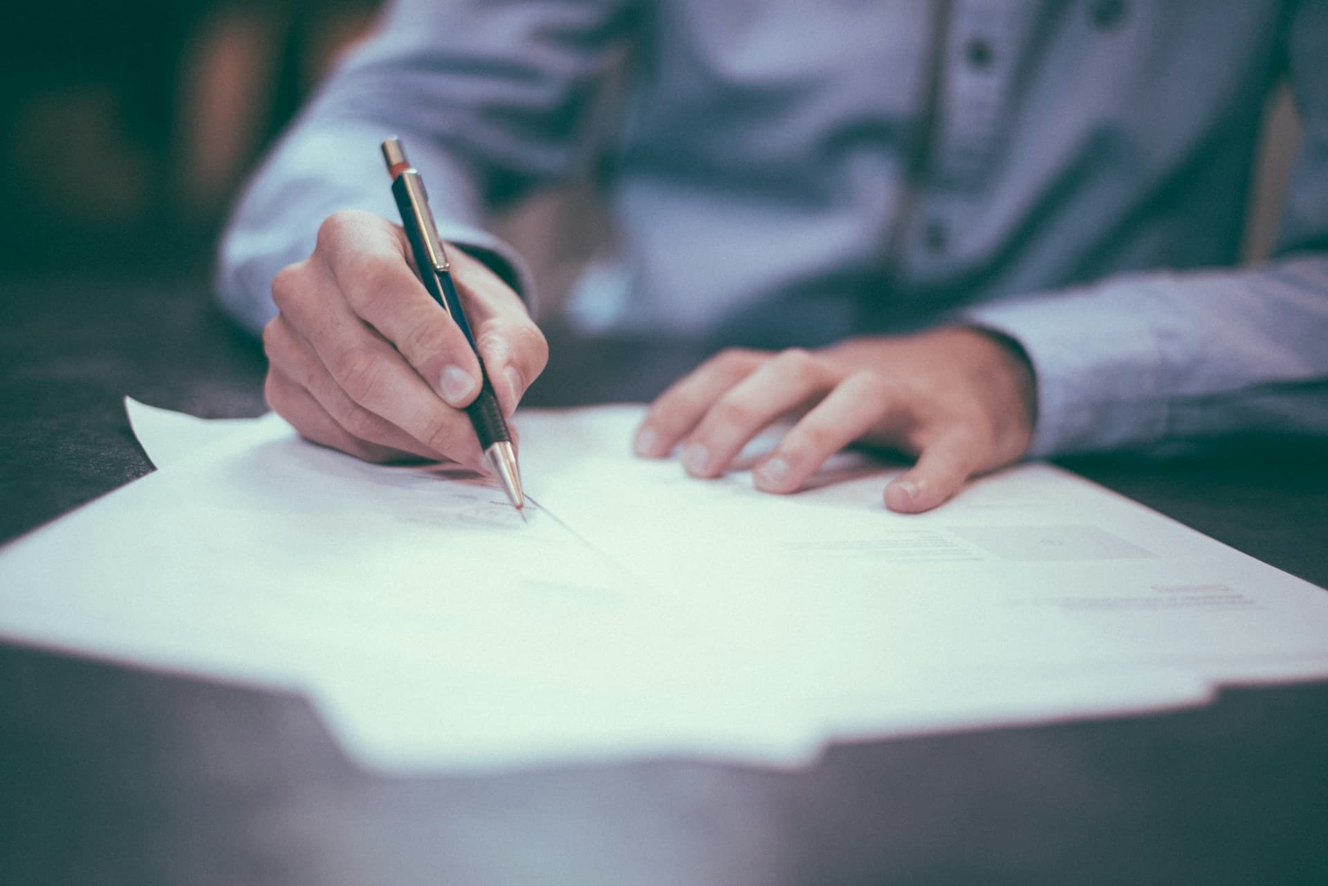 Signing a professional services agreement and terms of engagement